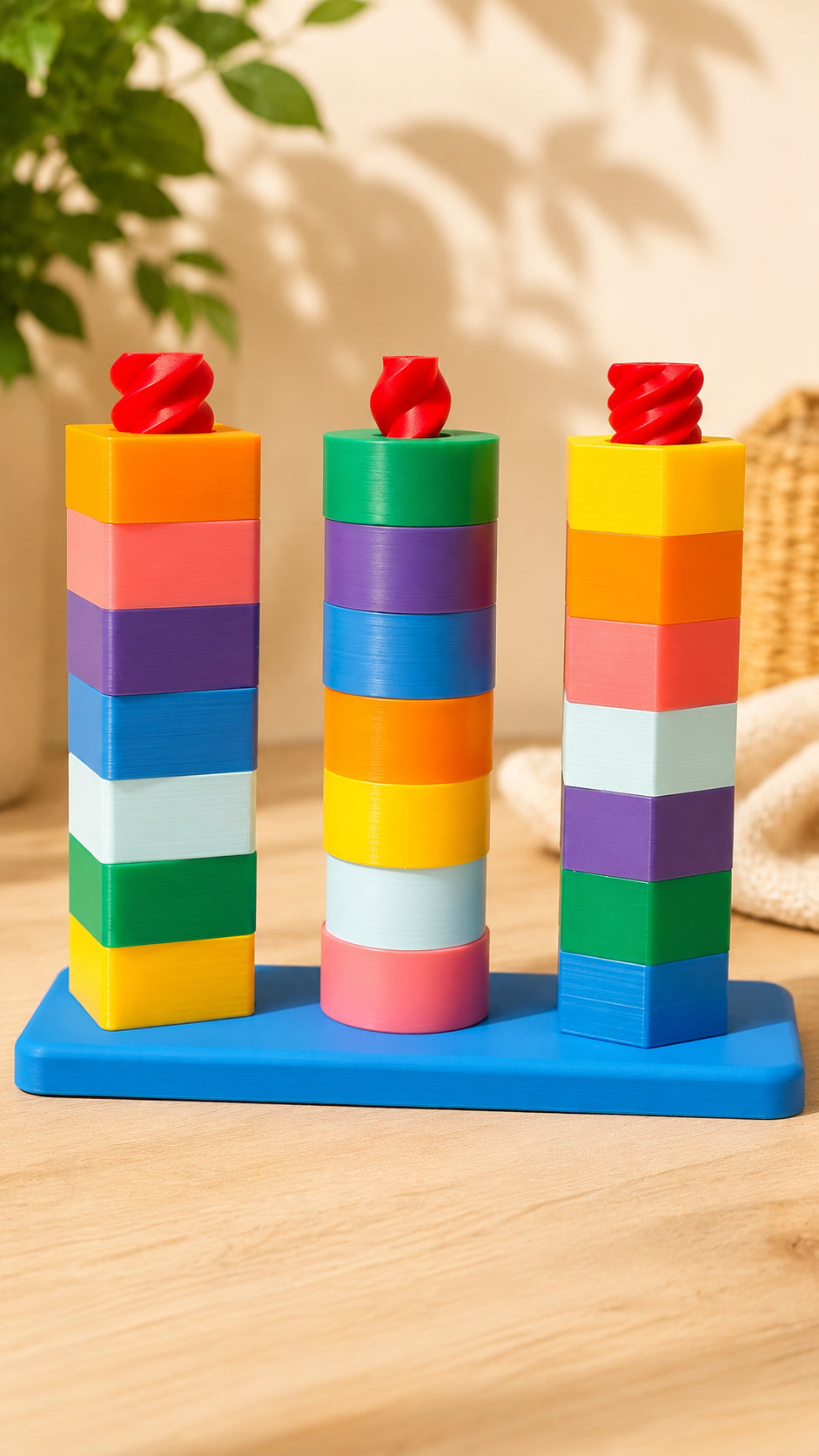 3D Printed Montessori Inspired Threading Toy