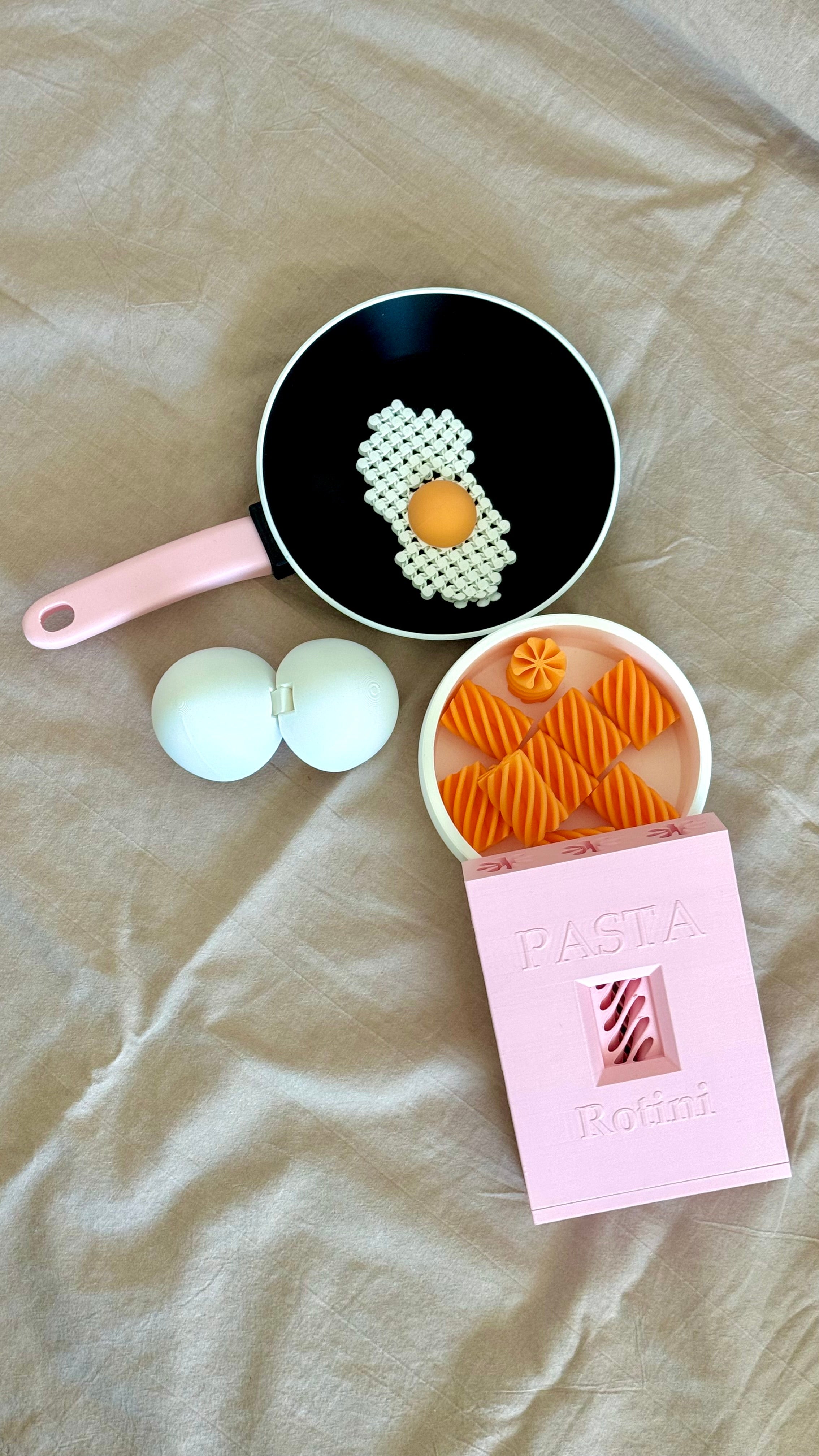 3D Printed Pretend Cooking Play Set,
