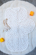 Outseam Newborn Sleep Cocoon - Stars — soft cotton baby sleep cocoon with outward seams
